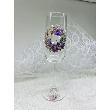 Pezsgős pohár - Lila