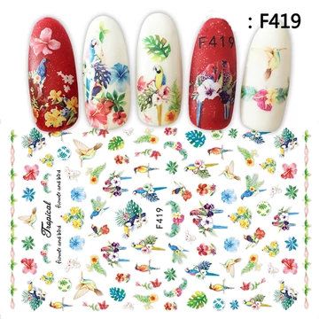Körömdíszítő - Matrica - F419
