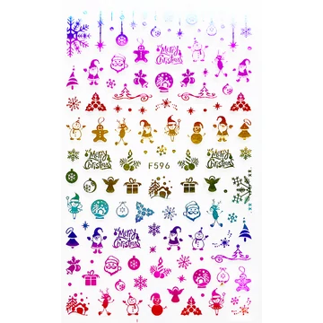 Köröm Matrica  - F596 - Multi Karácsonyi