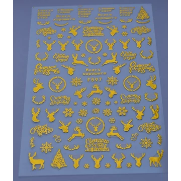 Köröm Matrica  - F597 - Arany Karácsonyi