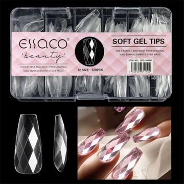  Műköröm Tipp - 140db - Gyémánt Forma - Mandula