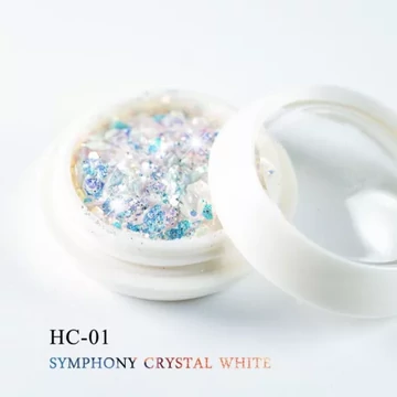 Díszítő Flitter - Fehér Kristály