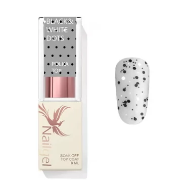 Polka Top Coat - Black&amp;White Dots