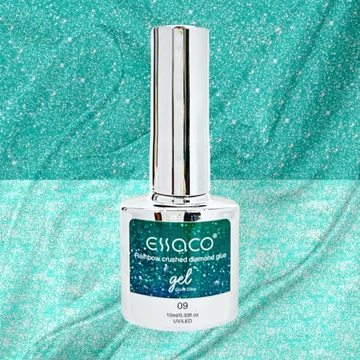 Essaco Gél Lakk - Rainbow Crushed Diamond - 10Ml - 009