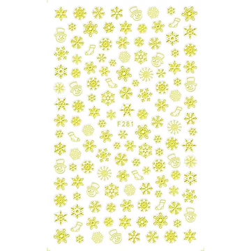 Köröm Matrica  - F281 - Arany- Karácsonyi