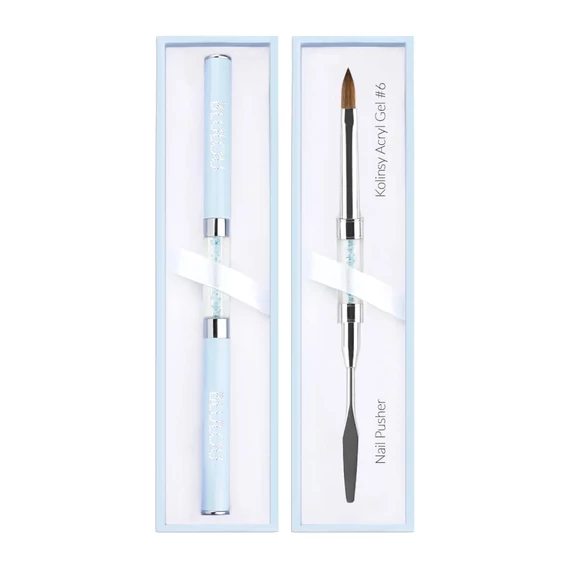 Blulou Kétoldalú Kolinsky Polygél Ecset + Spatula