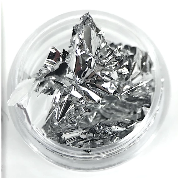 Körömdíszítő - Füstfólia 849-2 METÁL EZÜST