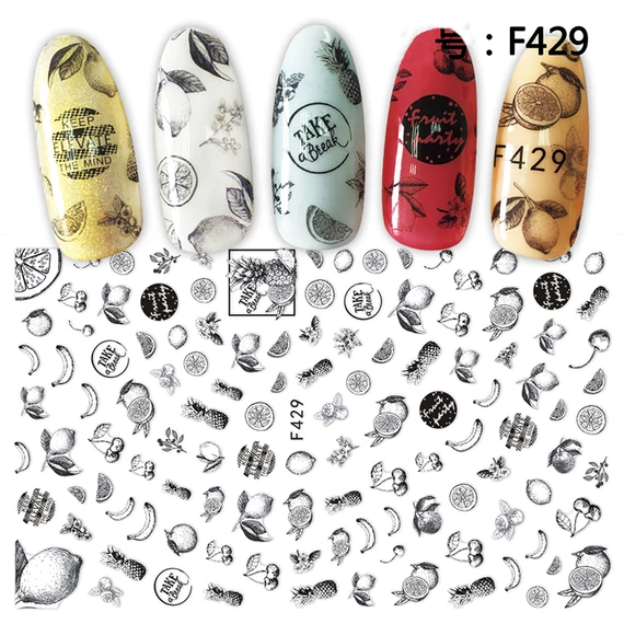 Körömdíszítő - Matrica - F429