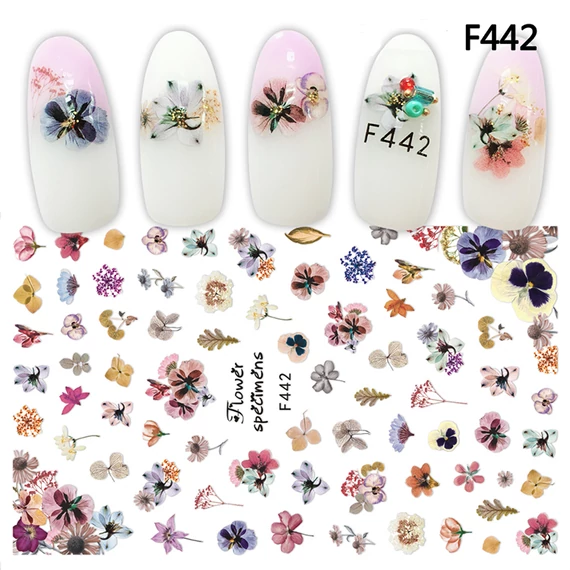 Körömdíszítő - Matrica - F442
