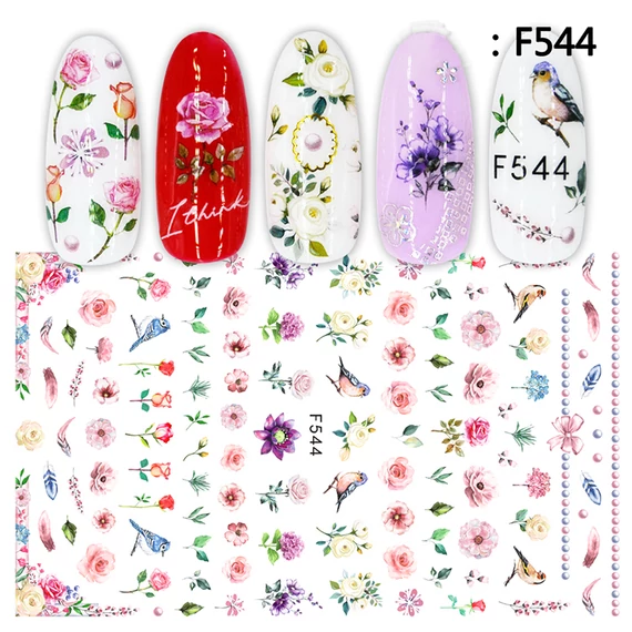 Körömdíszítő - Matrica - F544