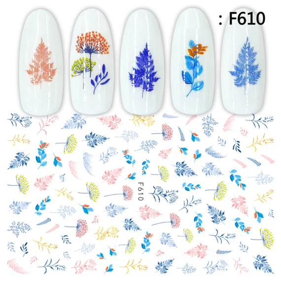 Körömdíszítő - Matrica - F610