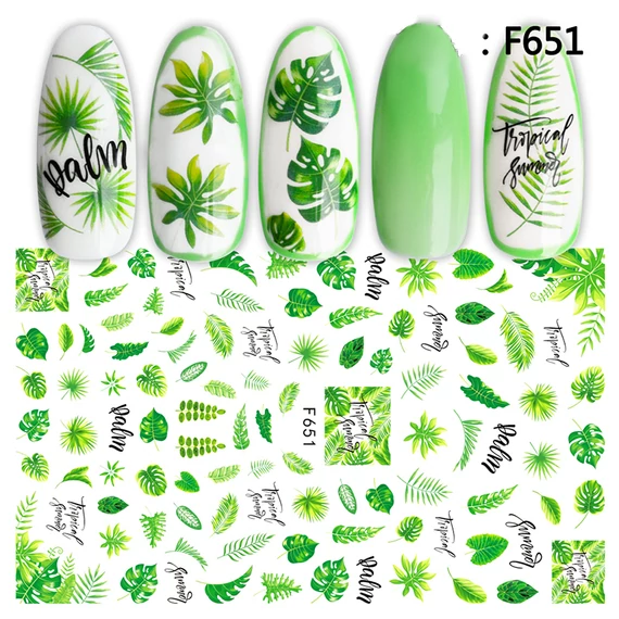 Körömdíszítő - Matrica - F651