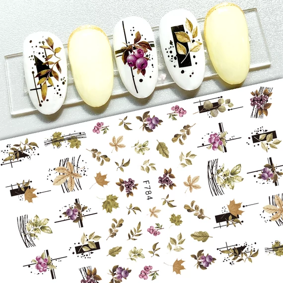 Körömdíszítő - Matrica - F784