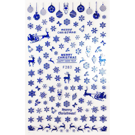 Karácsonyi Köröm Matrica  - F283 - Kék