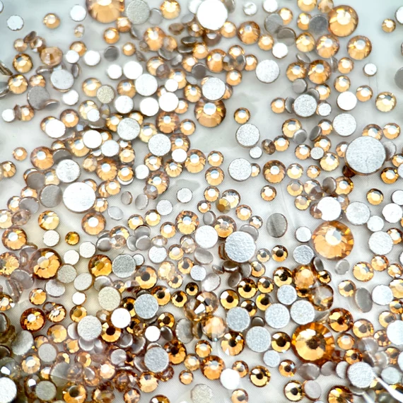 Körömdíszítő Kristály - Vegyes Méret - 720Db - Qqs-220496-Bronz