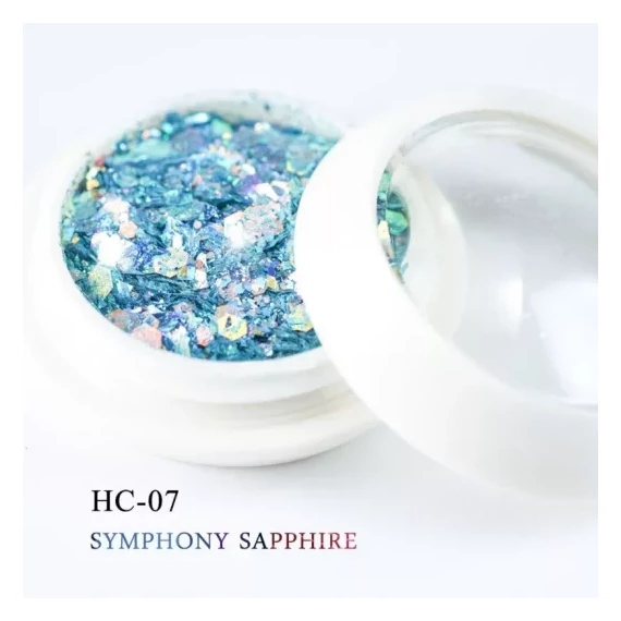 Díszítő Flitter - Zafír Kék