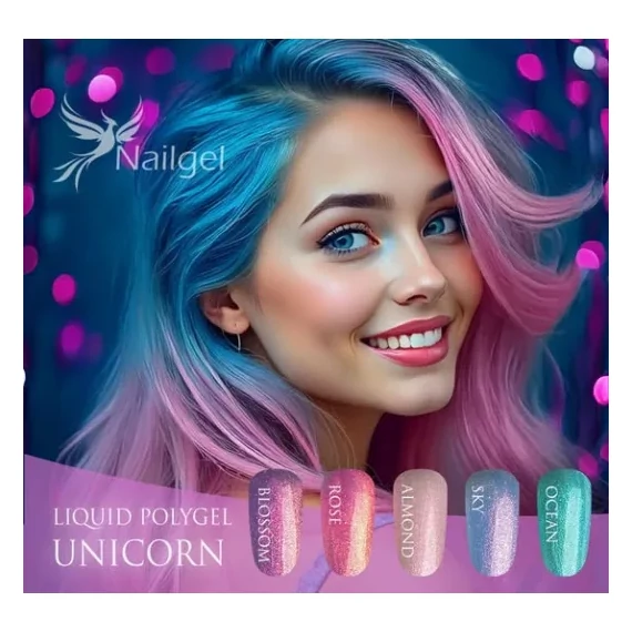 Liquid Polygel Unicorn Szett - 5db