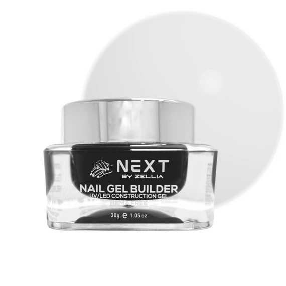 Next By Zellia Gel Builder / Építő Zselé 30G - Hema Free - Zgb-002 - Milky White