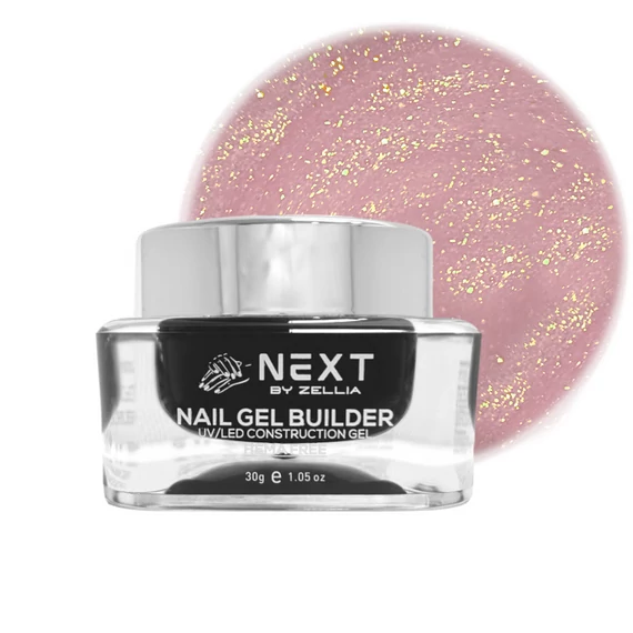Next By Zellia Gel Builder / Építő Zselé 30G - Hema Free - Zgb-016 - Golden Mine - Reflektív