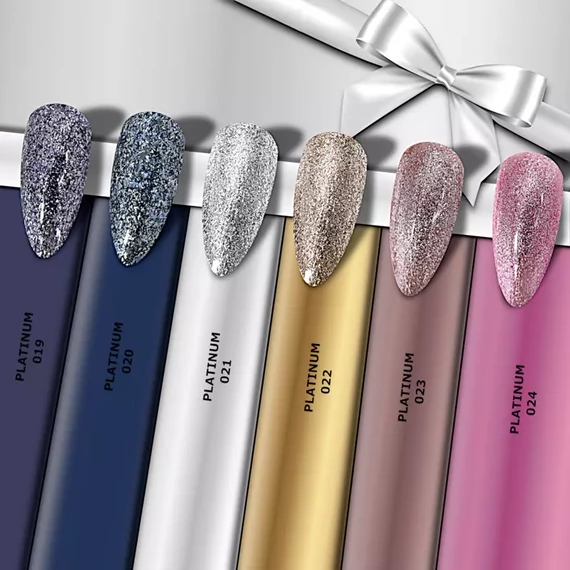 Next By Zellia Hema / Tpo Free Platinum Gél Lakk - 6 Db-os Box - 12Ml - 019 - 024-ig
