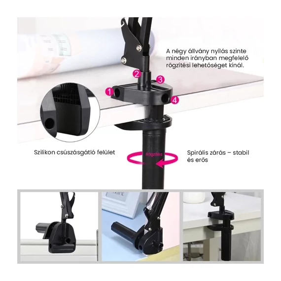 Körlámpa/Szelfilámpa Telefontartóval