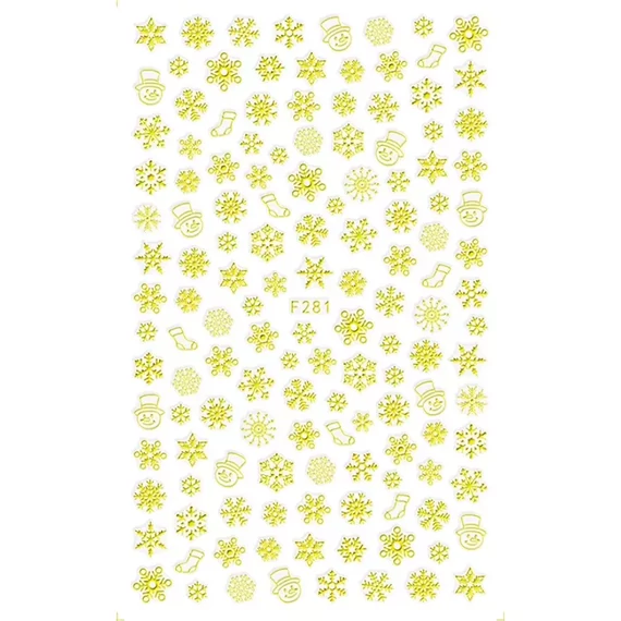 Köröm Matrica  - F281 - Arany- Karácsonyi