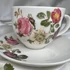 Kávés csésze, tányérral - csillám virágos